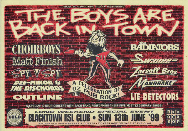 The Boys Are Back In Town Show – June 1999 post image