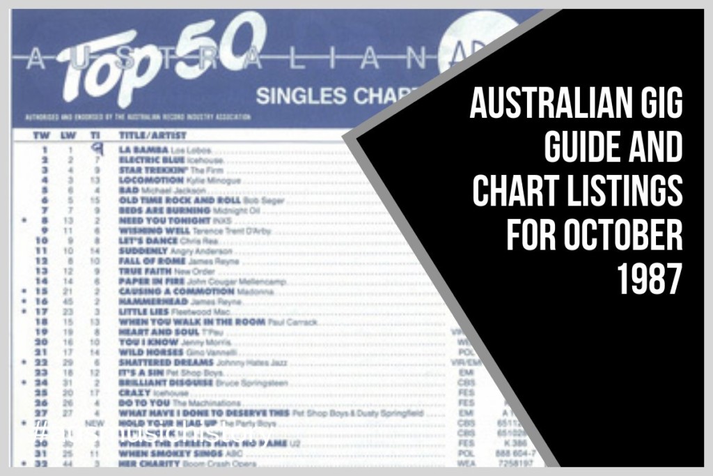 Australian Gig Guide and Chart Listings for October 1987 thumbnail