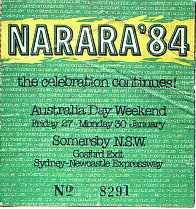 Narara ticket 1984