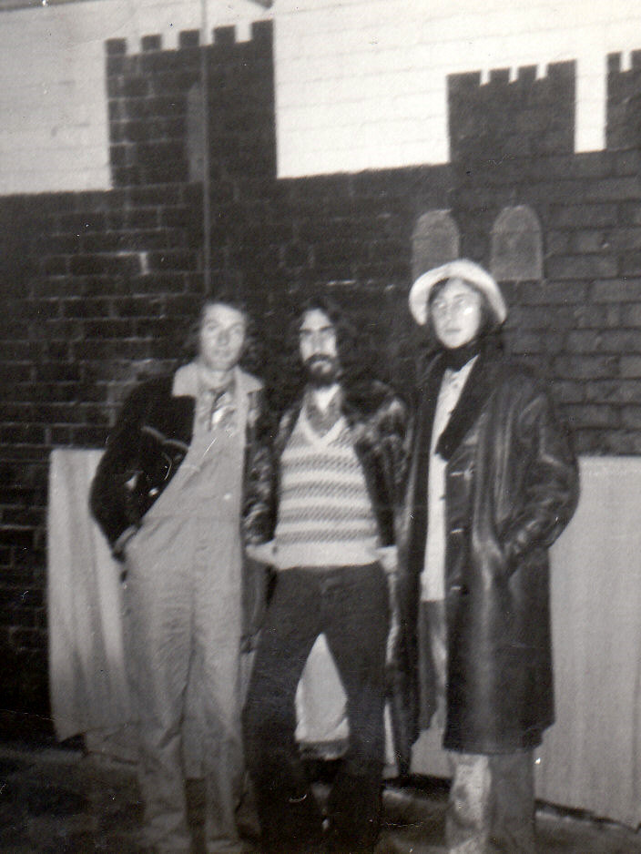 Three-piece 69ers posing at the Arts Factory, Sydney, in 1971.