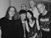 Left to Right: Robbie James Geoff Stapleton (front) Next to him Kayellen Bee, Peter Wiilersdorf (Glasses) Mark Callaghan (Far Right Back) Graham "Buzz" Bidstrup